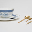 Blue Flower Plates Set