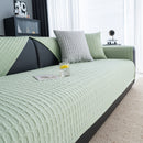 Geometric Textured Couch Slipcover Protector Non-Slip Ice Silk Sofa Cover for Couch