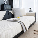 Geometric Textured Couch Slipcover Protector Non-Slip Ice Silk Sofa Cover for Couch