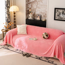 Plush Fleece Washable Sofa Throw Blanket, Soft & Cozy Furniture Protector for Couch
