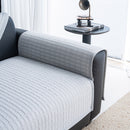 Geometric Textured Couch Slipcover Protector Non-Slip Ice Silk Sofa Cover for Couch