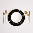 Libra Black Marble Plates
