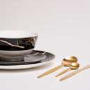 Libra Black Marble Plates