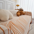 Chenille Striped Sofa Throw Blanket, Furniture Throw Covers Living Room Couch Cover