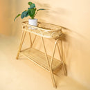 Sage Wicker Plant Stand