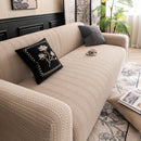 High Stretch Wheat Ear Embossed Textured Couch Slipcover, Water Repellent Sofa Cover