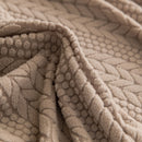 High Stretch Wheat Ear Embossed Textured Couch Slipcover, Water Repellent Sofa Cover