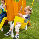 Forest Small Outdoor Toddler Swing Set | Compact Wooden Swing Frame for Babies & Kids