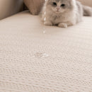High Stretch Wheat Ear Embossed Textured Couch Slipcover, Water Repellent Sofa Cover