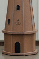 5 ft. Octagon Solar and Electric Powered Poly Lighthouses Antique Mahogany