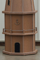 6 ft. Octagon Solar and Electric Powered Poly Lighthouse Antique Mahogany