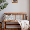 Jardim Floral Block Printed Pillow Cover | Olive Green | Lumbar