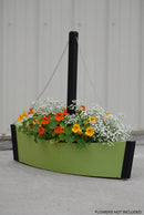 3 foot Decorative Sailboat Flower Planter (Lime Green/Black)