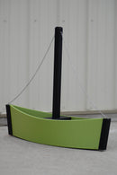 3 foot Decorative Sailboat Flower Pot, (Flower Planter) Lime Green/Black