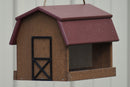 Poly Lumber Mini-Barn Large Handcrafted Hanging Bird feeder, Songbird Essentials Mahogany/Cherry