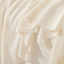 Cute Dotted Stripe Couch Protector, Non-Slip Washable Sofa Cover with Ruffled Skirt