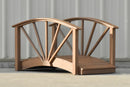 Poly Ornamental 3' Landscape Bridge, Mahogany