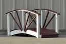 Poly Ornamental 3' Landscape Bridge, Cherry/White