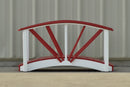 Poly Ornamental 3' Landscape Bridge, Red/White