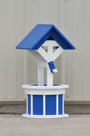 2 ft. Poly Wishing Well Planter, (Blue/White)