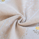 Daisy Striped Sofa Cover with Sheer Ruffle Skirt, Floral Soft Slipcover Blanket