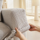 Embossed Lines Couch Covers Stretchable Non-Slip & Washable Sofa Slipcovers