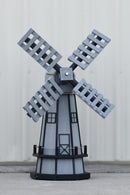 46 in. Octagon Poly Dutch Windmill, (Driftwood Gray/Black)