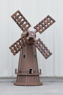 46 in. Octagon Poly Dutch Windmill, (Antique Mahogany)