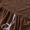 Embossed Lines Couch Covers Stretchable Non-Slip & Washable Sofa Slipcovers