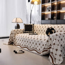Chenille Jacquard Sofa Throw Cover Blanket, Luxury Thick Woven Couch Cover for Sofa