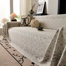 Sofa Cover Throw with Subtle Textured Stripes Lightweight Smooth Couch Slipcover