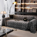 Chenille Jacquard Sofa Throw Cover Blanket, Luxury Thick Woven Couch Cover for Sofa