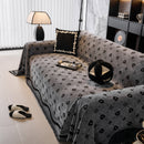 Chenille Jacquard Sofa Throw Cover Blanket, Luxury Thick Woven Couch Cover for Sofa