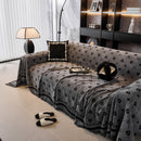 Chenille Jacquard Sofa Throw Cover Blanket, Luxury Thick Woven Couch Cover for Sofa