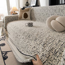 Textured Woven Furniture Protector for Couch, Rustic Farmhouse Sofa Throw Blanket