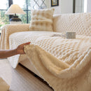 Thickened 3D Plush Premium Living Spaces Couch Covers Soft and Warm Couch Protector Blanket