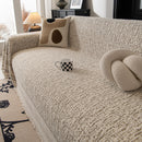Textured Woven Furniture Protector for Couch, Rustic Farmhouse Sofa Throw Blanket
