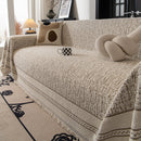 Textured Woven Furniture Protector for Couch, Rustic Farmhouse Sofa Throw Blanket