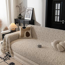 Textured Woven Furniture Protector for Couch, Rustic Farmhouse Sofa Throw Blanket