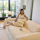 Thickened 3D Plush Premium Living Spaces Couch Covers Soft and Warm Couch Protector Blanket