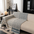 Textured Woven Furniture Protector for Couch, Rustic Farmhouse Sofa Throw Blanket