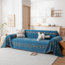 Bohemian Geometric Sofa Throw Cover, Cozy & Protective Ethnic-Inspired Couch Cover