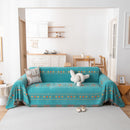 Bohemian Geometric Sofa Throw Cover, Cozy & Protective Ethnic-Inspired Couch Cover