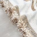 Floral Symphony Couch Throw Cover with Tassel, Chenille Sofa Cover with Leafy Melodies for Sectional