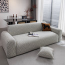 Modern Geometric Jacquard Sofa Slipcover, High Stretch 1-Piece Textured Couch Cover