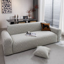 Modern Geometric Jacquard Sofa Slipcover, High Stretch 1-Piece Textured Couch Cover