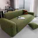 Modern Geometric Jacquard Sofa Slipcover, High Stretch 1-Piece Textured Couch Cover