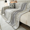 Chenille Sofa Cover Throw Blanket, Boho Geometric Scratch Proof Couch Protector