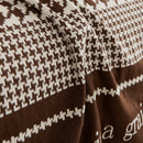 Chenille Houndstooth Couch Cover, Chaise Lounge Blanket Cover, Sectional Couch Scratch Protector
