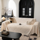 Winter Soft Plush Fleece Sofa Blanket Leaves Jacquard Couch Covers for Couches